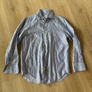 ARMANI COLLEZIONI Purple Striped Button Down Shirt Small